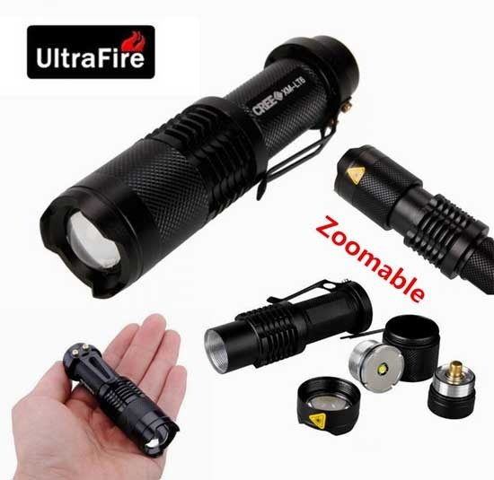 Hot Sale CREE C8/Q5 LED Flashlight+Charger+1X18650 Battery - China